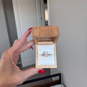 18K Gold Moisannite Engagement Ring